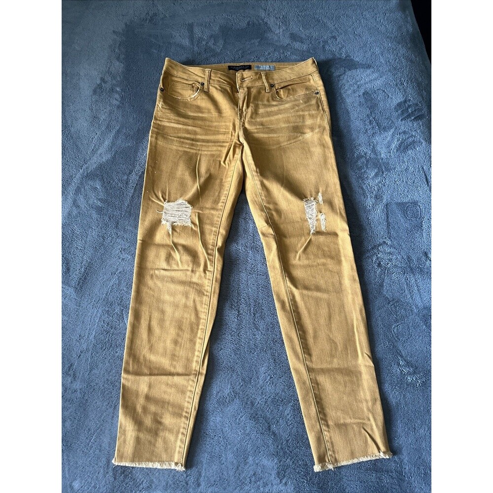 Aeropostale Womens Ankle Jegging Mustard Tan Size 8 Lightly Worn